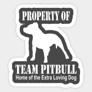 PROPERTY OF TEAM PITBULL Sticker